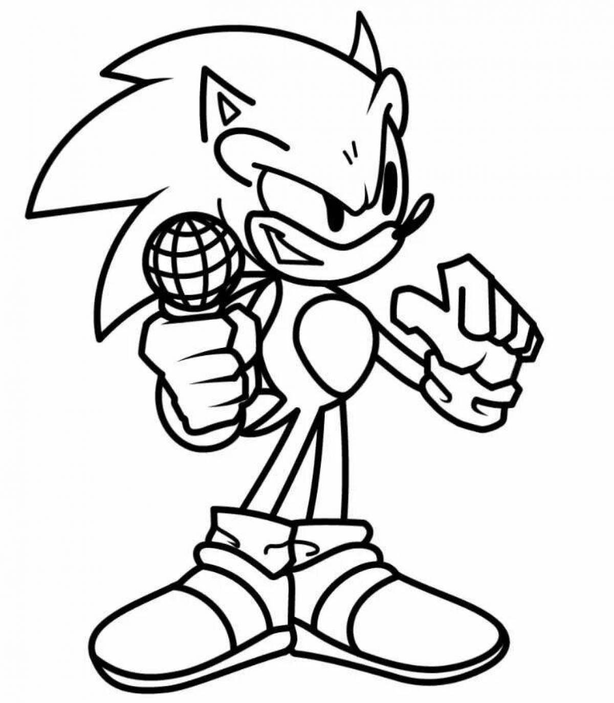 Sonic red majestic coloring