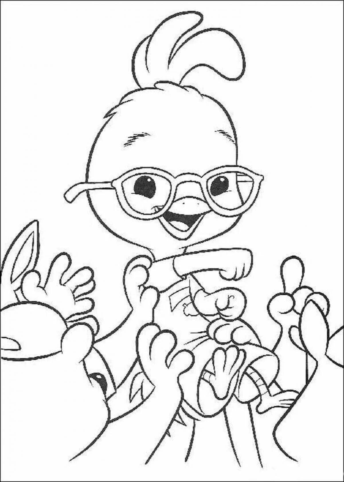 Coloring page sparkling chick