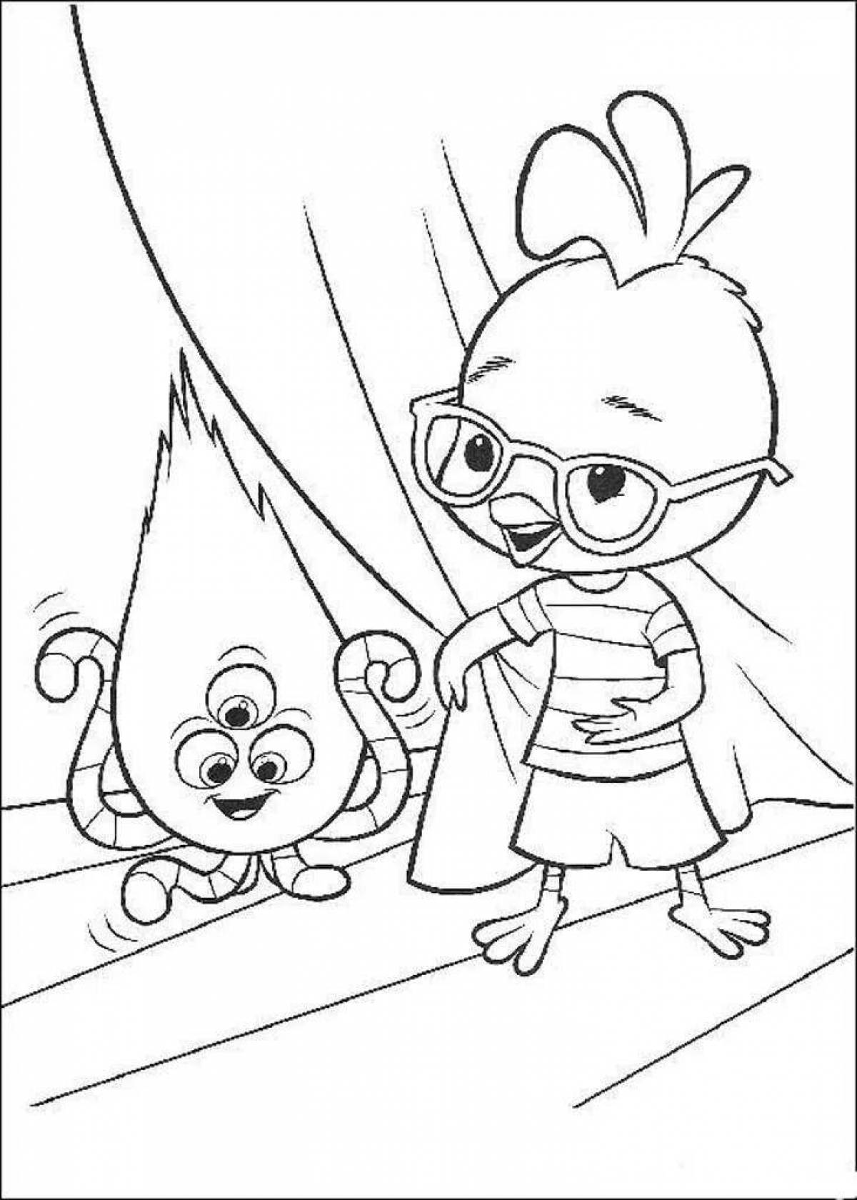 Blessed chicken coloring page