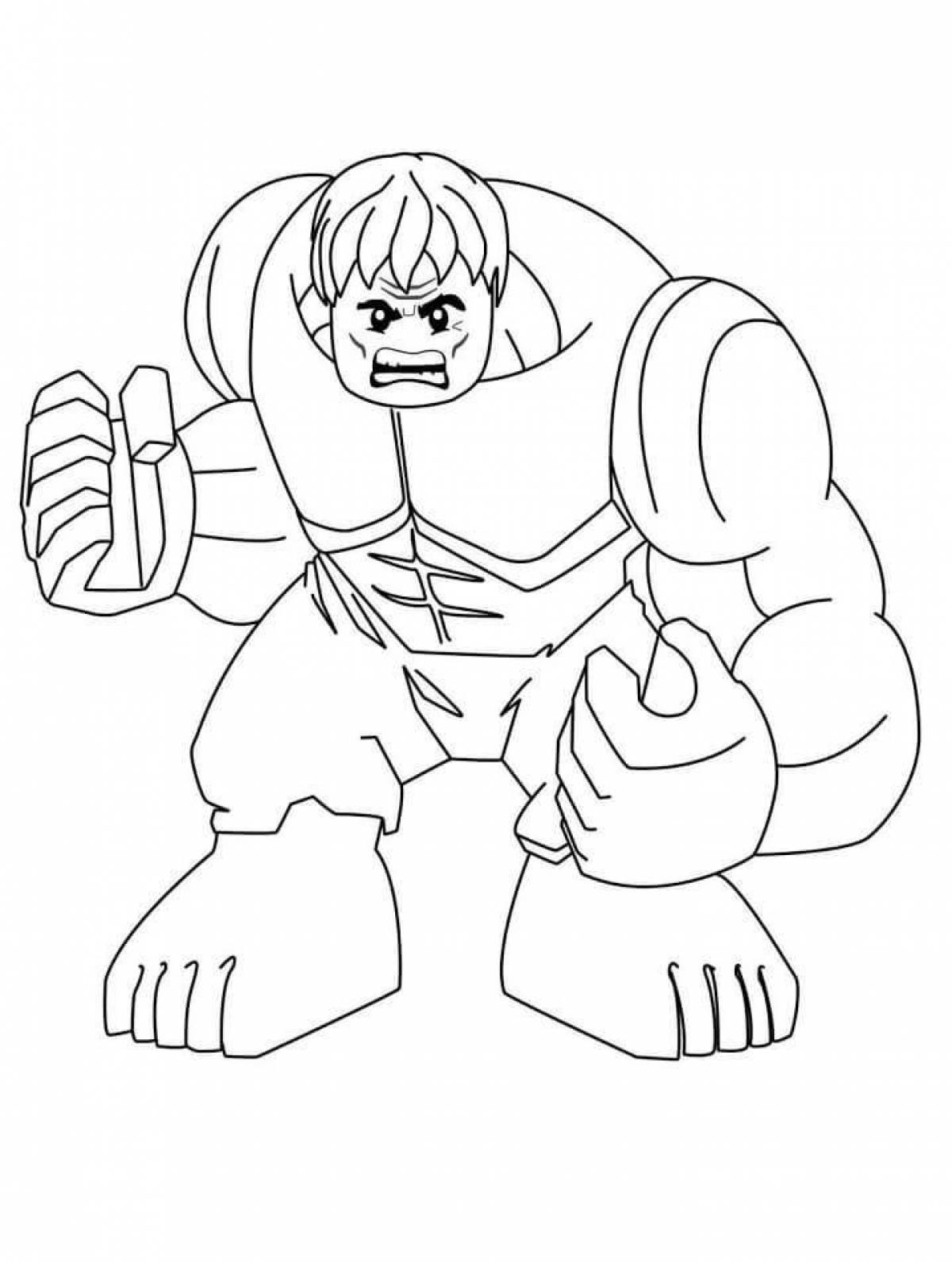 Fairy lego hulk coloring page