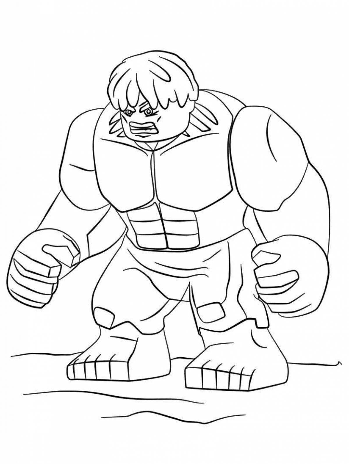Awesome Lego Hulk coloring book