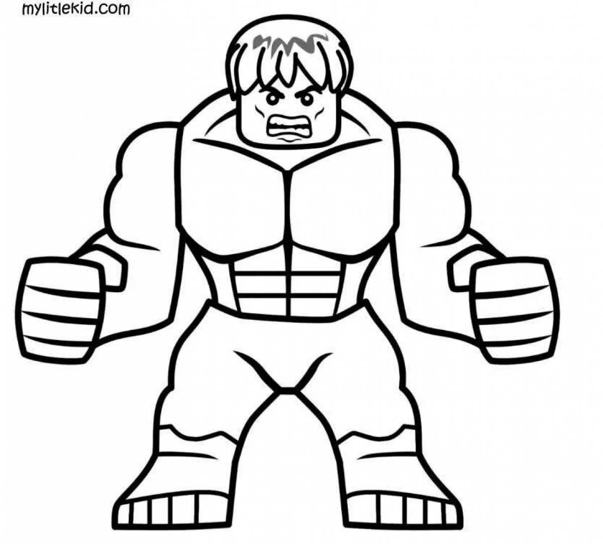 Exciting lego hulk coloring book