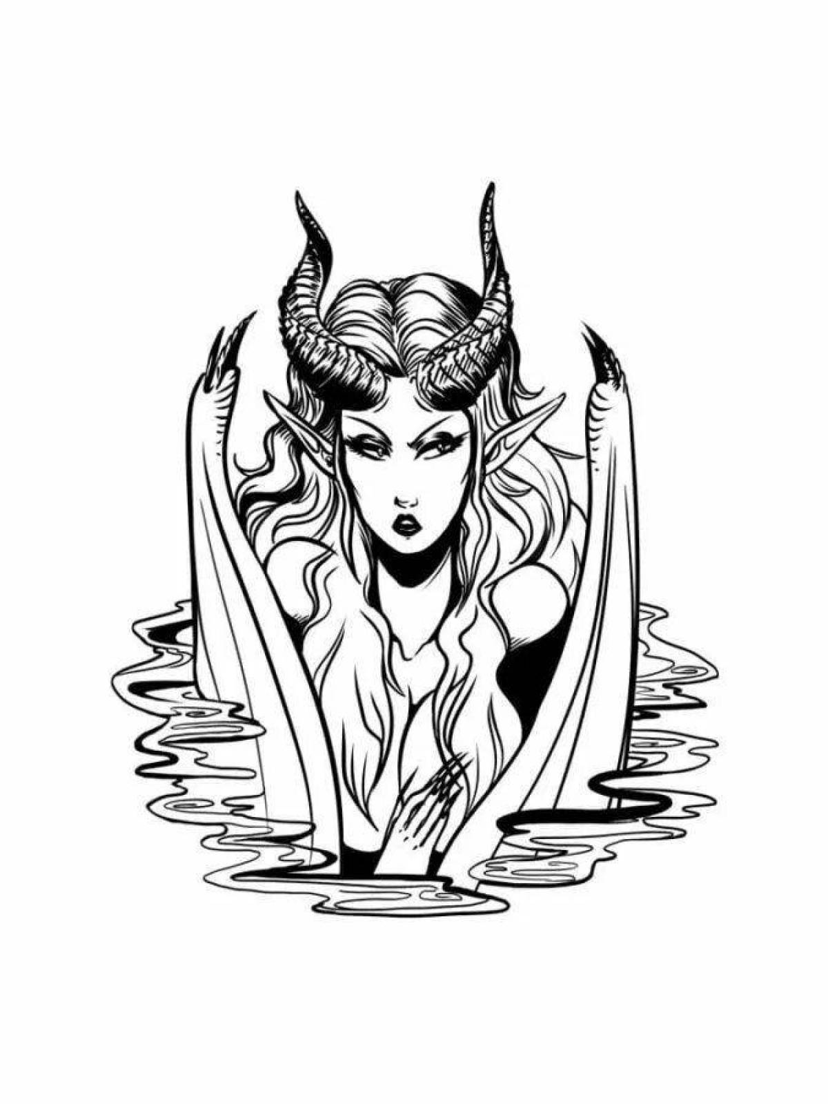 Colouring dark demoness