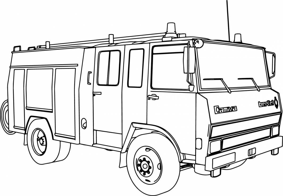 Coloring page holiday car Ministry of Emergency Situations