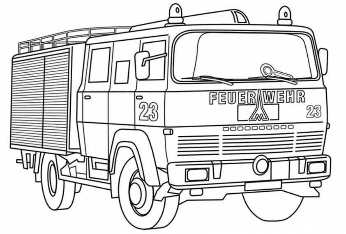 Colouring funny car Ministry of Emergency Situations