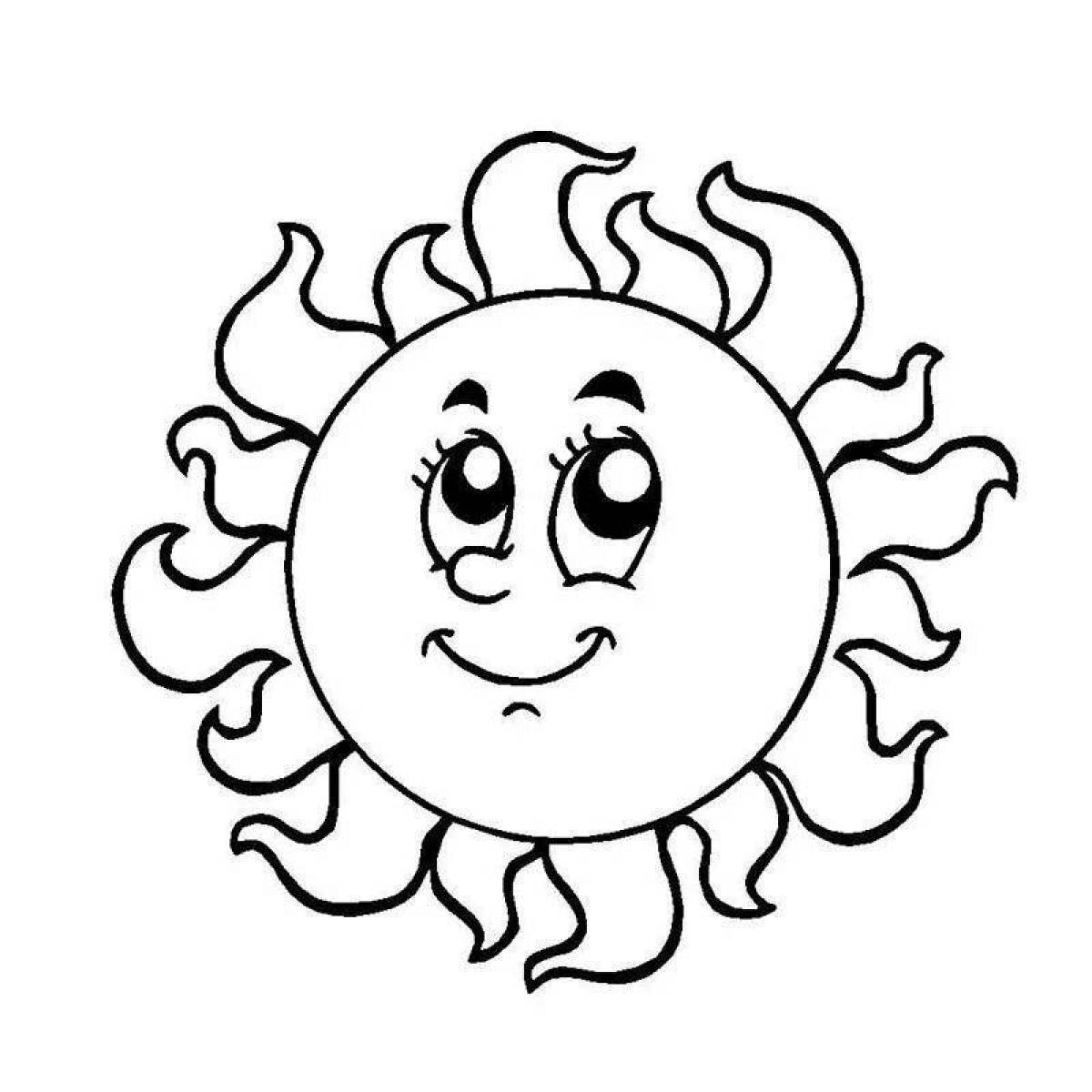 Major coloring picture of the sun