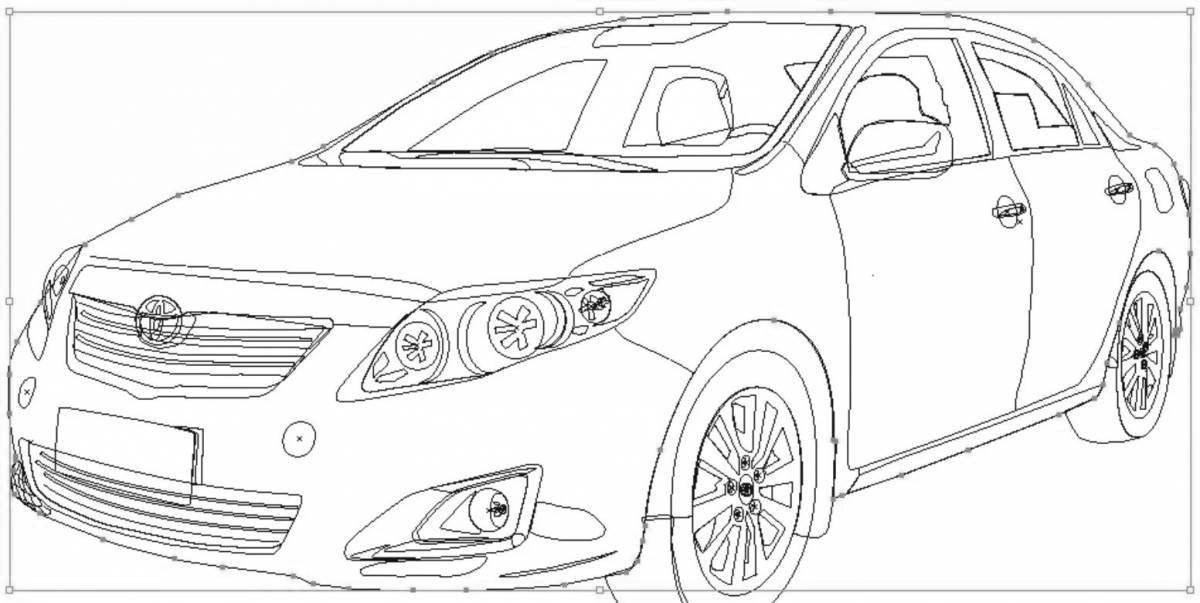 Toyota corolla coloring book