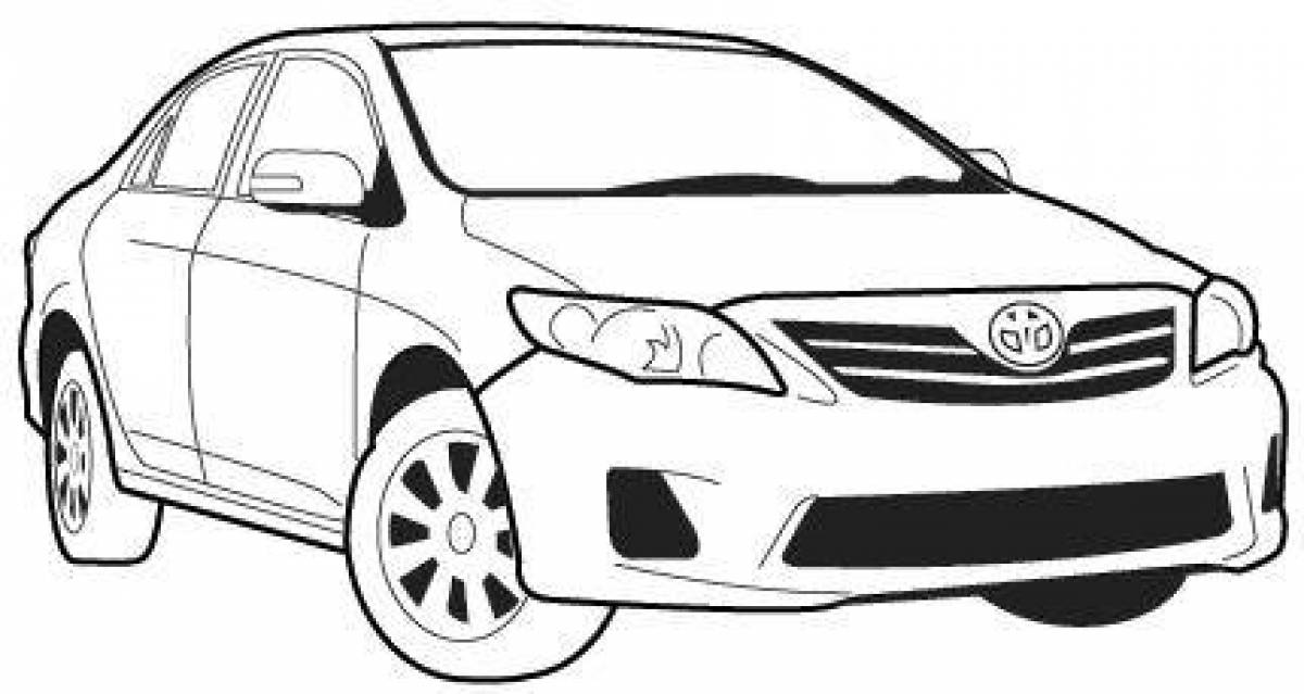 Toyota corolla awesome coloring book