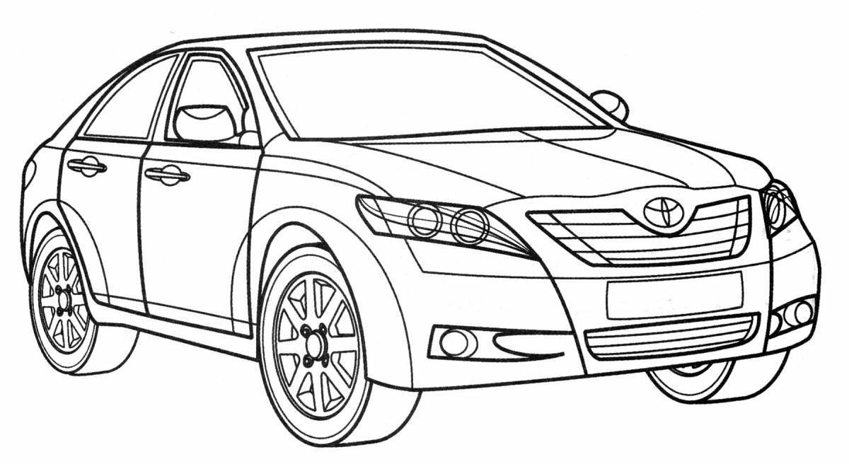 Attractive toyota corolla coloring page