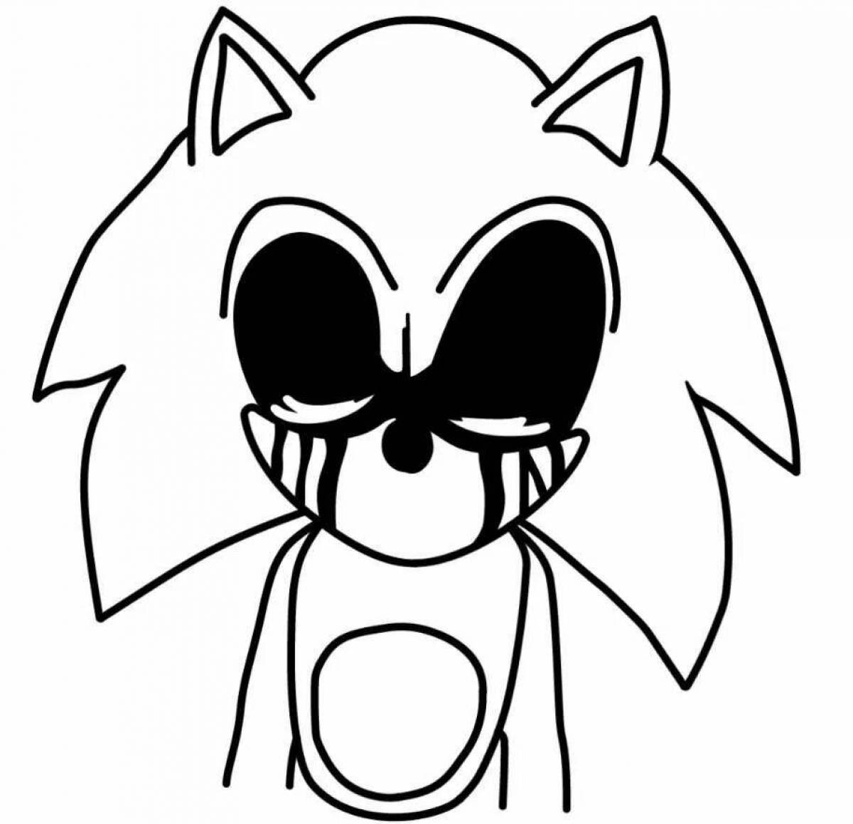 Colorful coloring sonic exe fnf