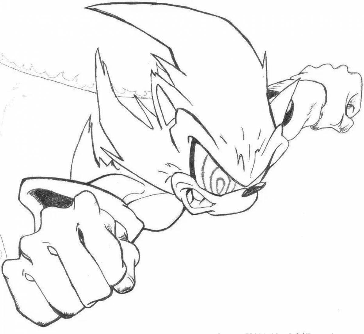Charming sonic exe fnf coloring book