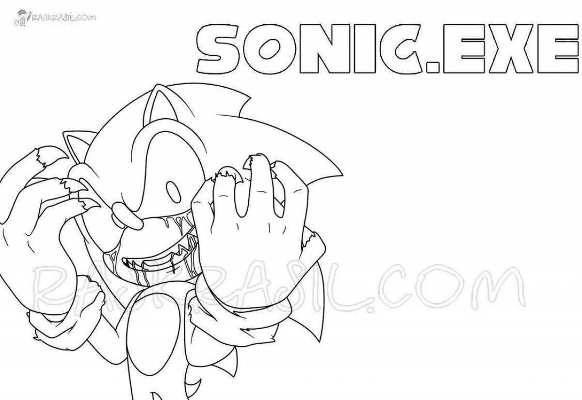 Great coloring sonic exe fnf