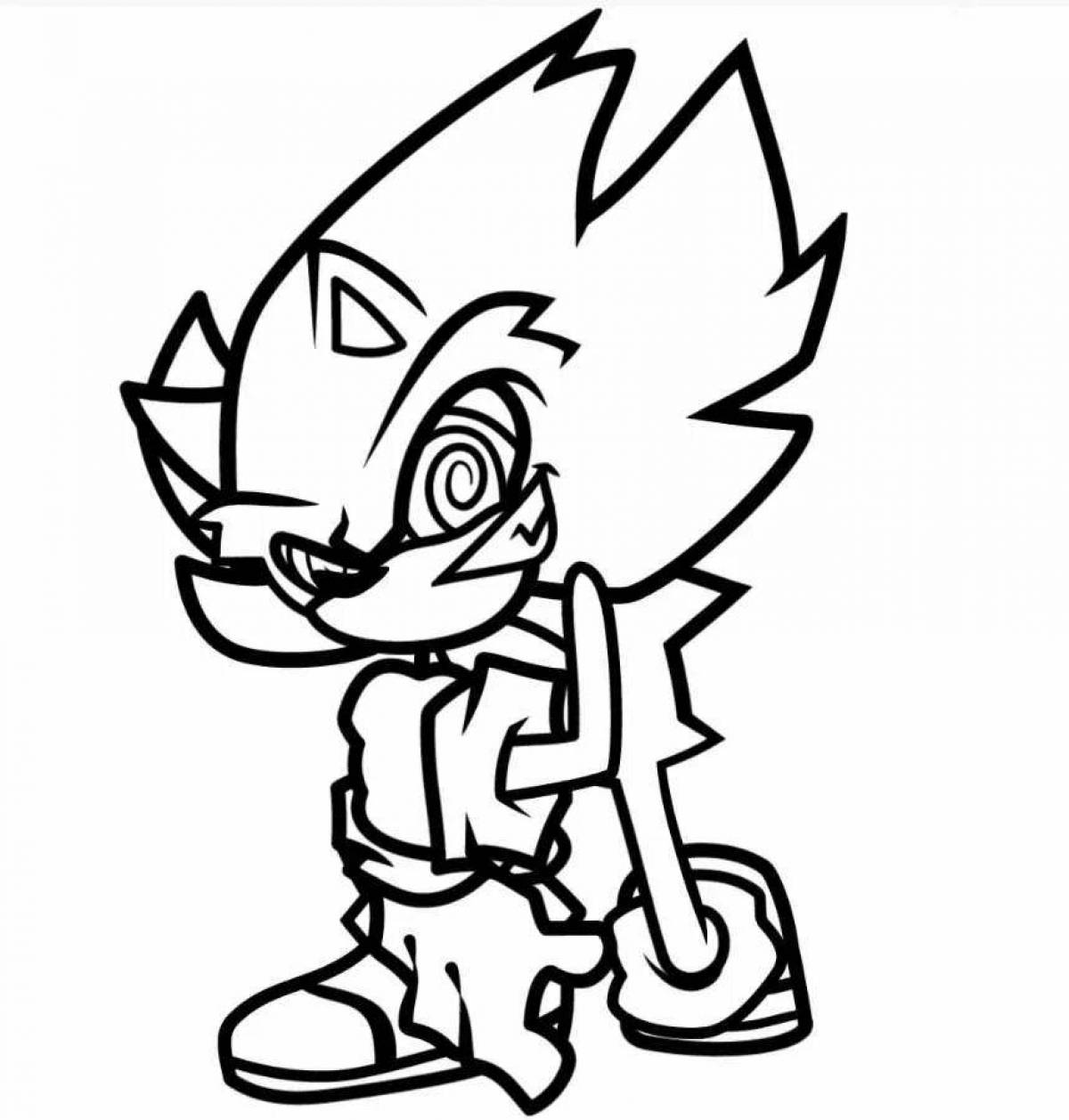 Outstanding sonic exe fnf coloring
