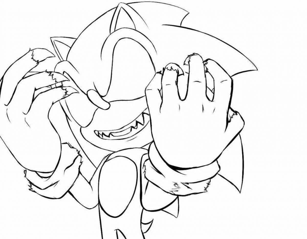 Exciting coloring sonic exe fnf