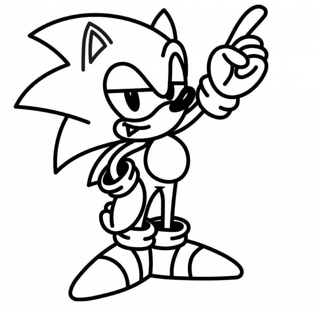 Charming coloring sonic exe fnf