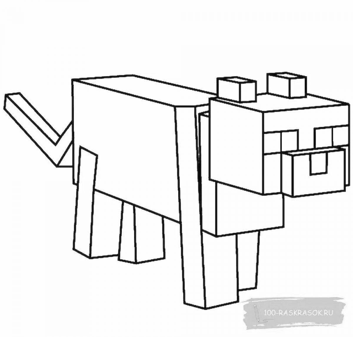 Intriguing minecraft compote novel coloring page
