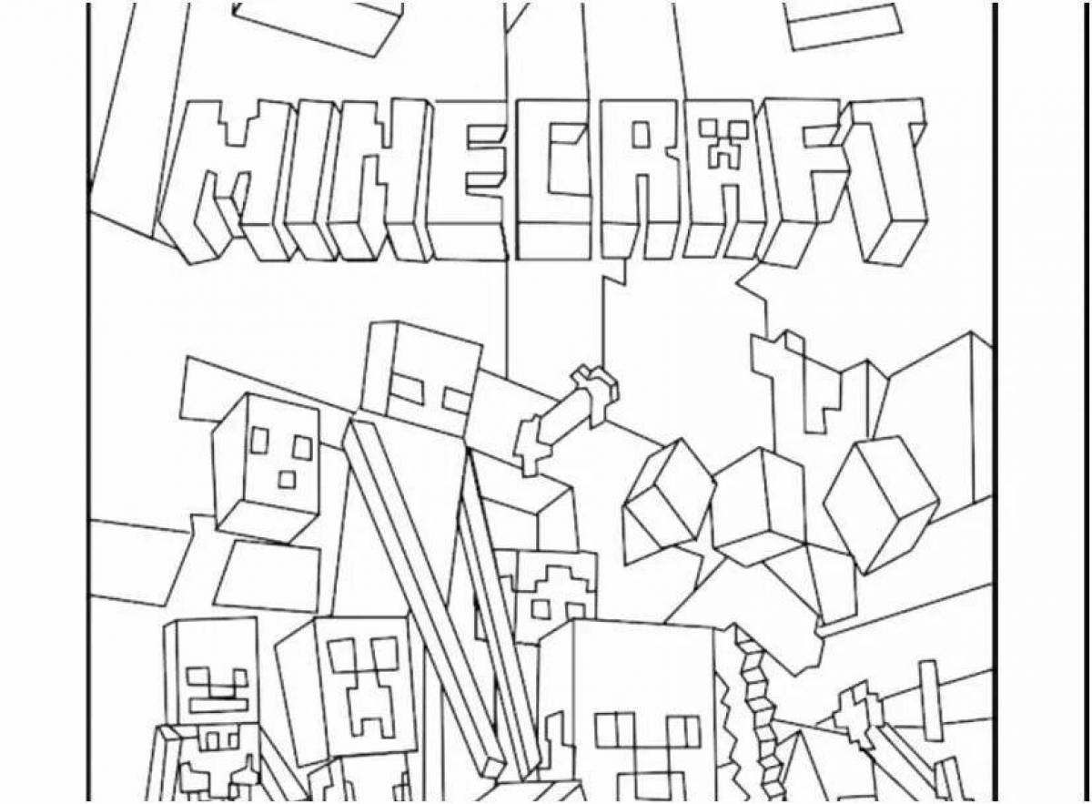 Photo Amazing coloring minecraft compote novel