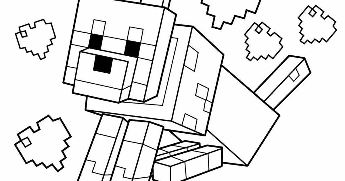 Radiant minecraft compote novel coloring page
