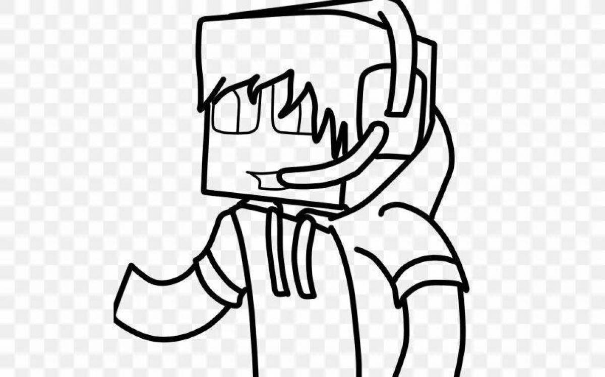 Dazzling minecraft compote novel coloring page