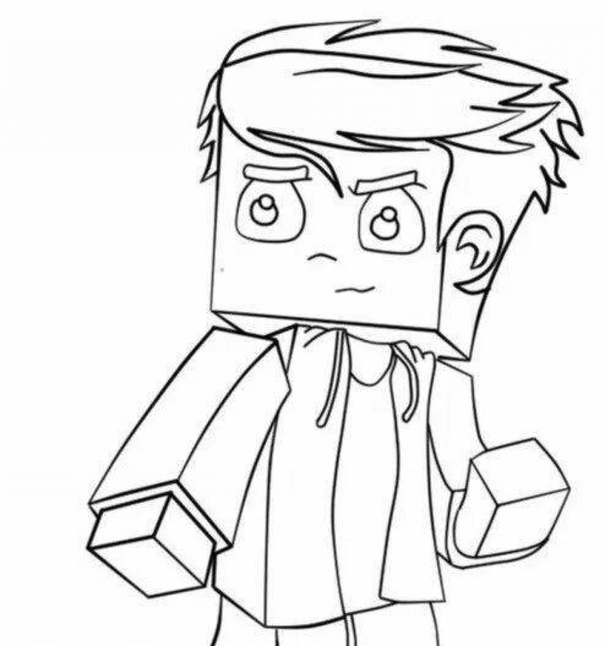 Great minecraft compote novel coloring book