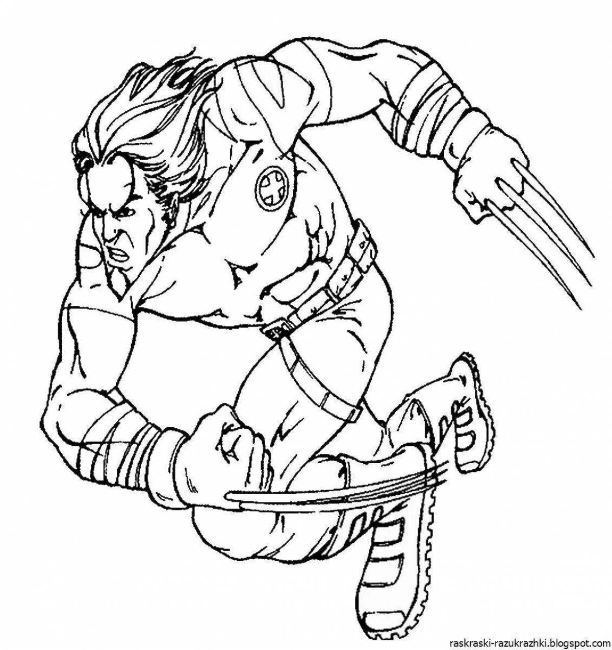 Amazing marvel coloring page for boys