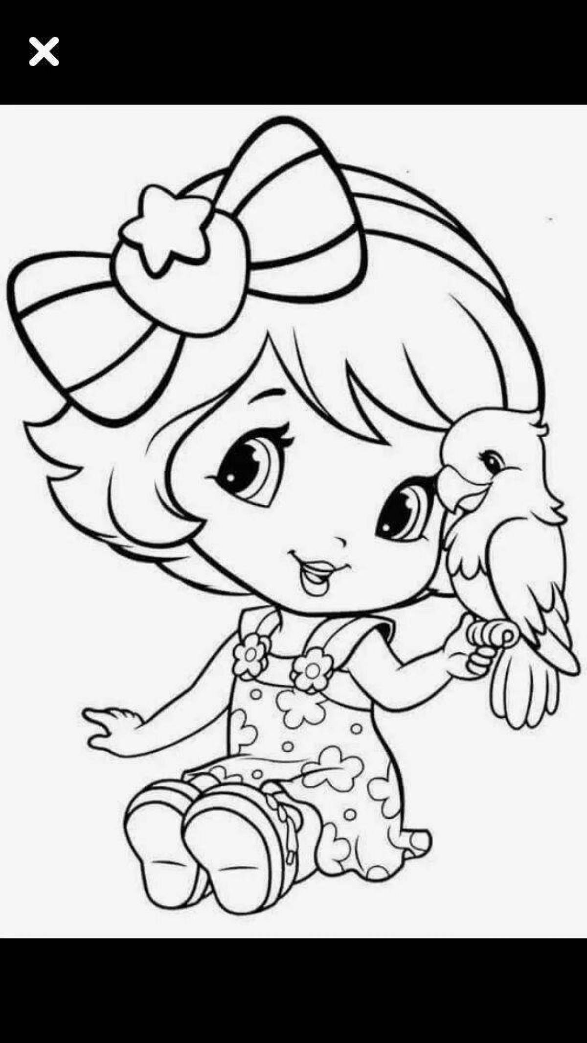 Coloring pages for cartoon girls