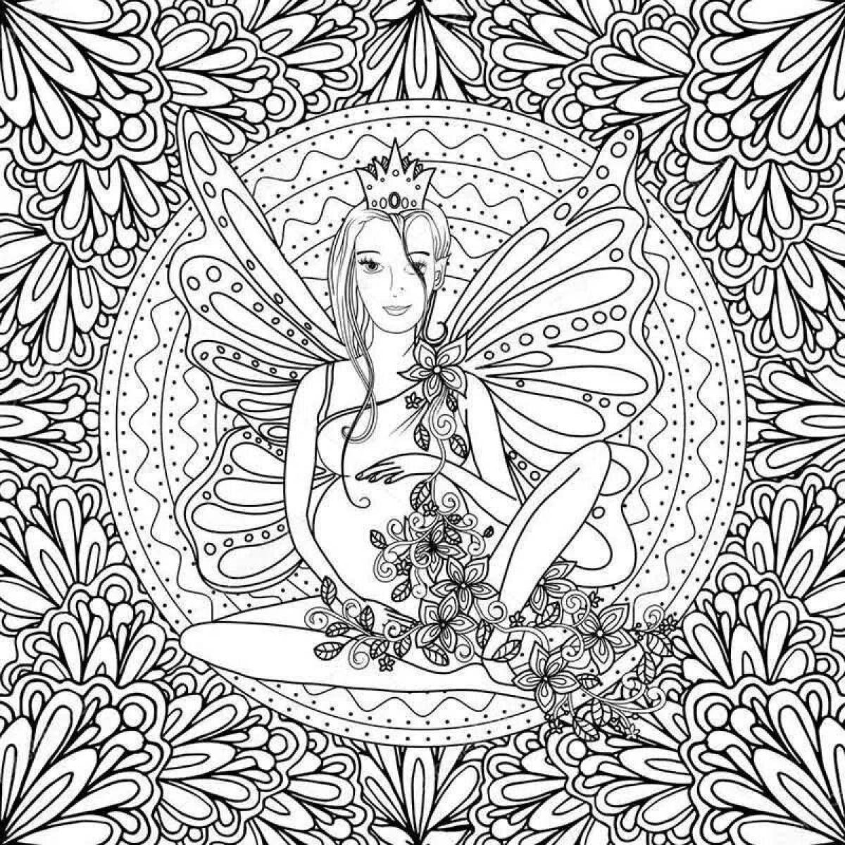 Inspirational anti-stress coloring book for pregnant women