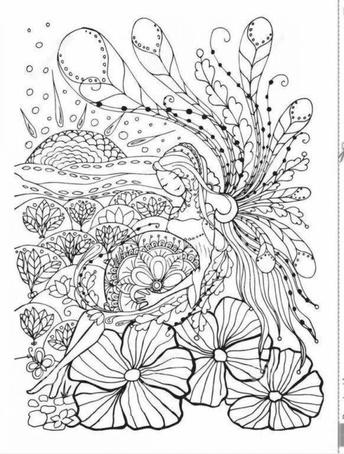 Stimulating coloring for pregnant women antistress