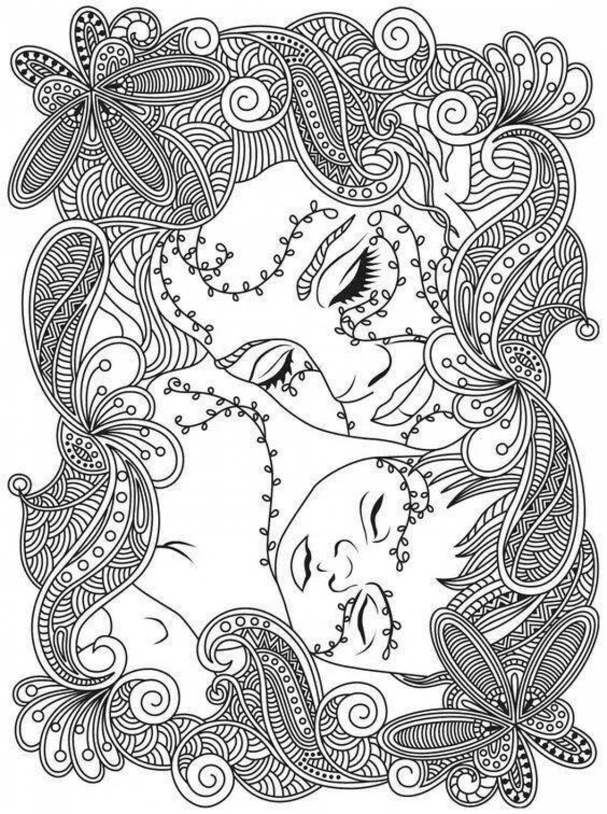 Inviting anti-stress coloring pages for pregnant women