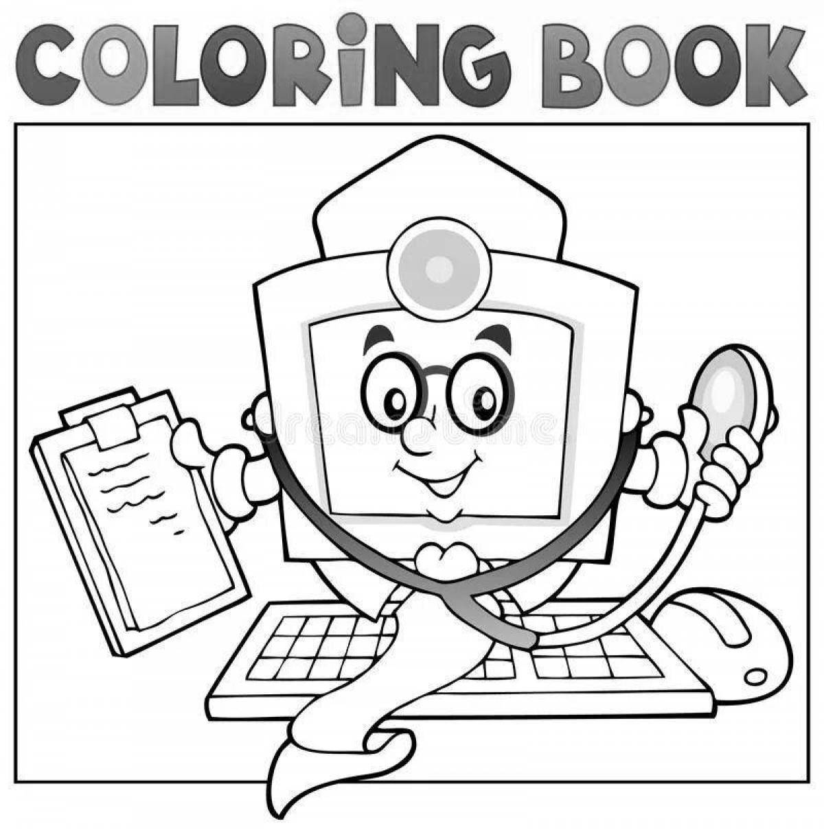 Amazing Internet Security Coloring Page