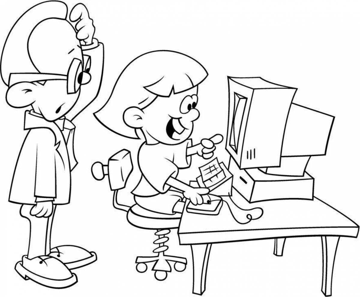 Funny online safety coloring book
