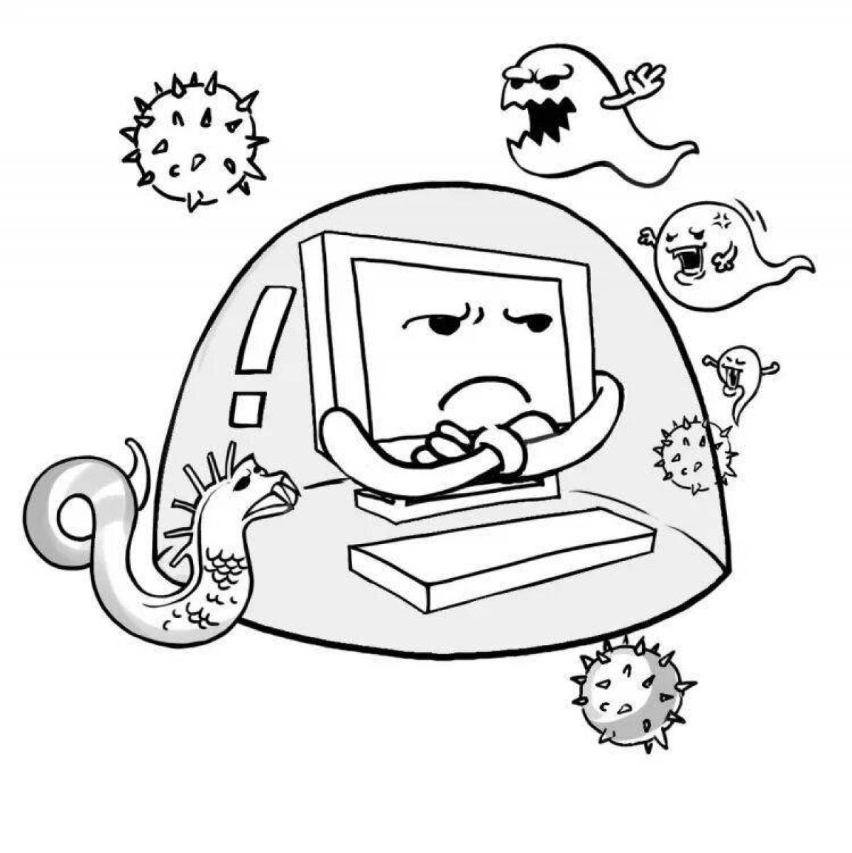 Delightful web security coloring page