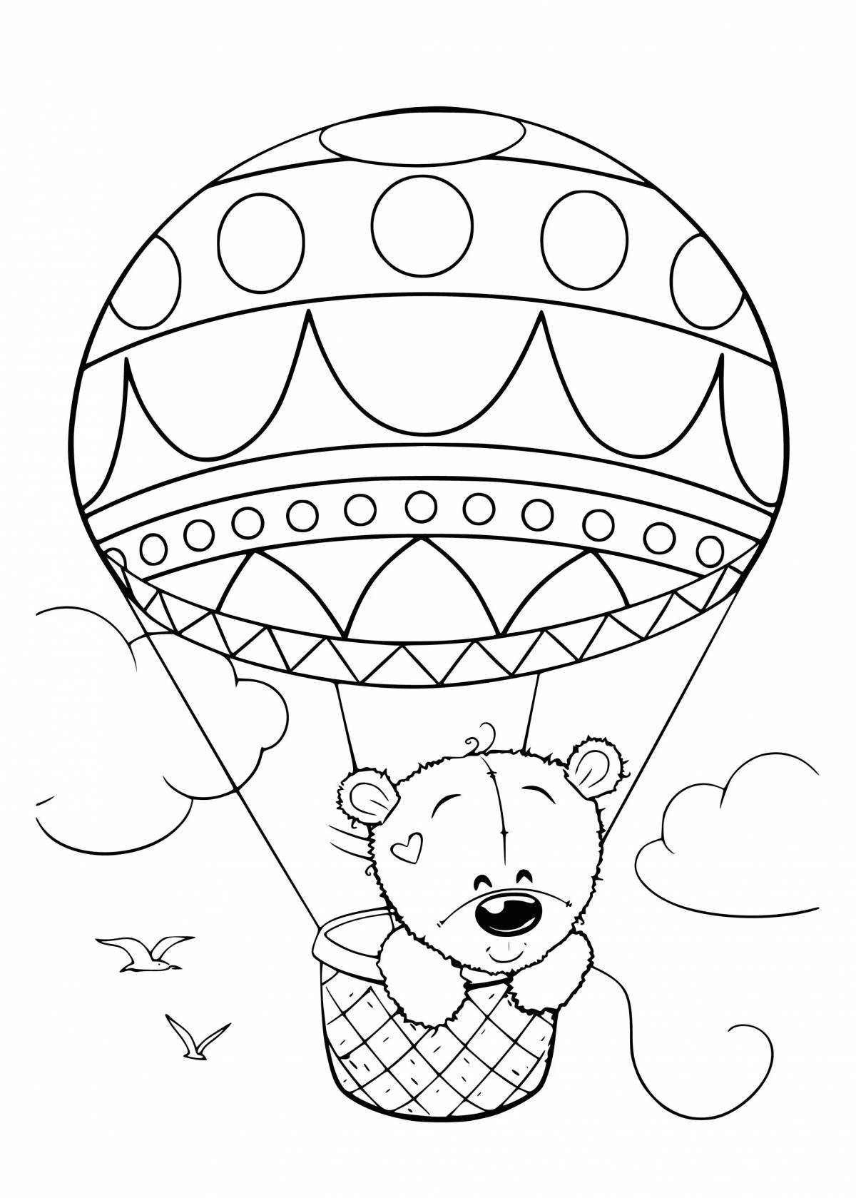 Bubble bear with balloons