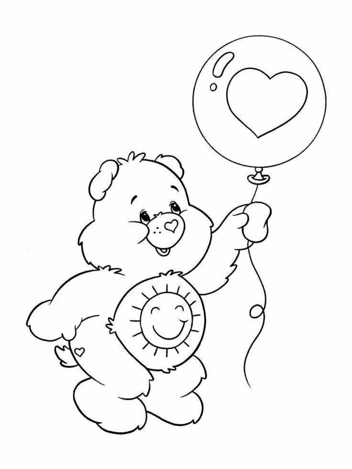 Jolly bear with balloons