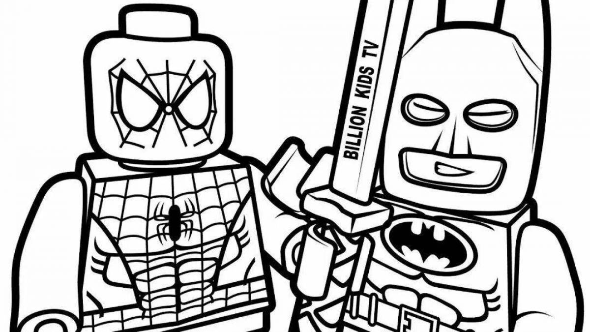 Spider man minecraft coloring page