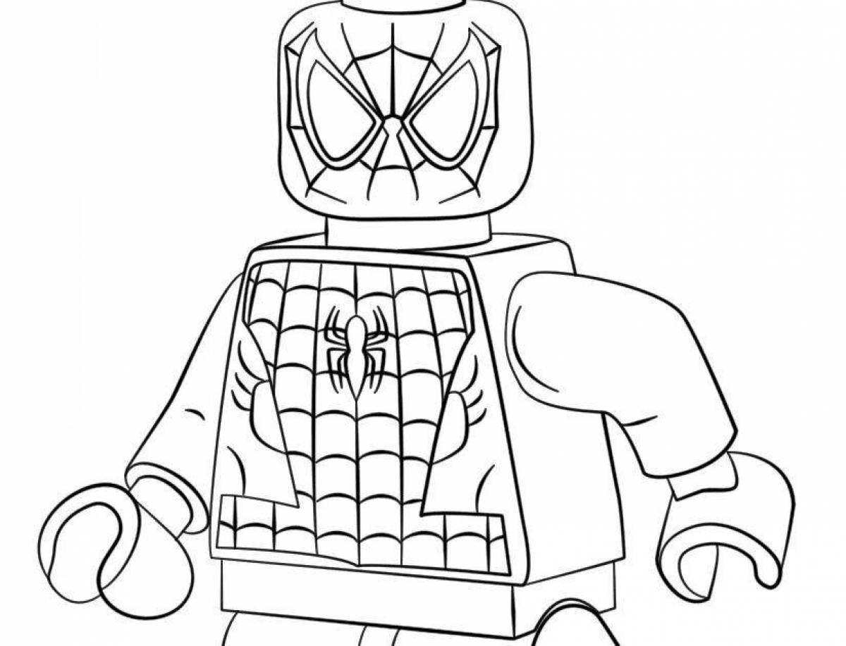 Excellent minecraft spiderman coloring book