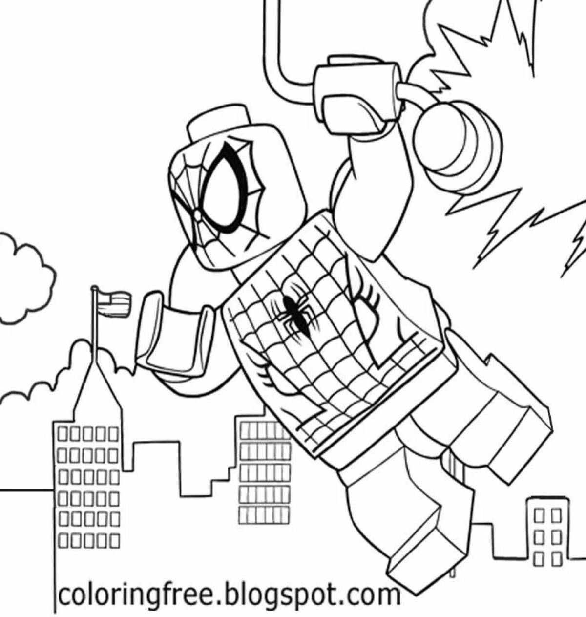 Exclusive minecraft spiderman coloring