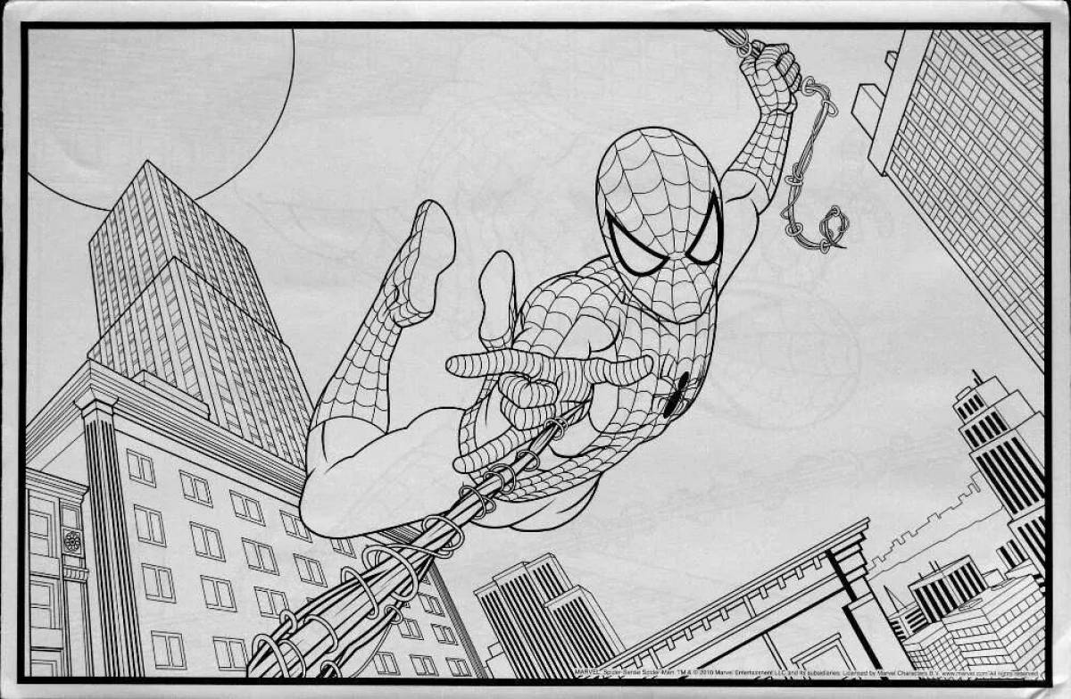 Spiderman's amazing coloring page