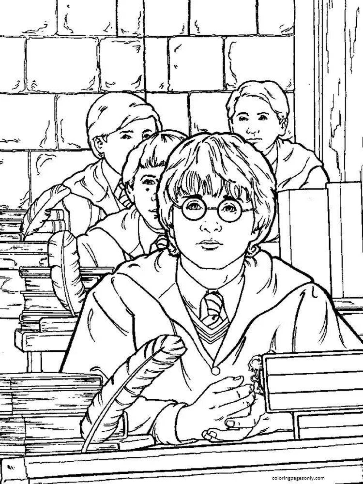 Harry potter easy coloring book