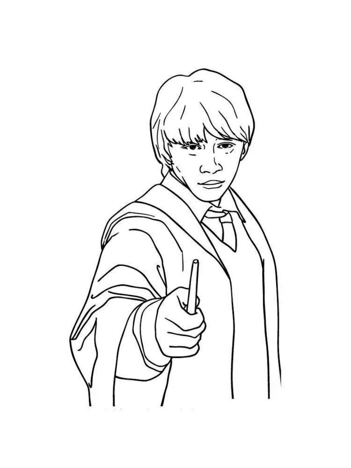 Radiant coloring page harry potter easy