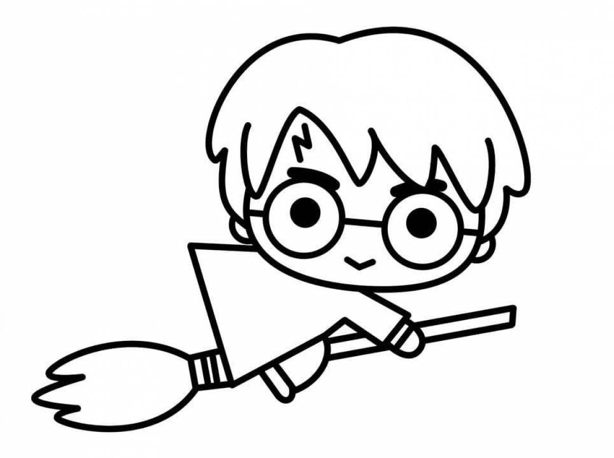 Раскраска Гарри Поттер для детей ребёнка