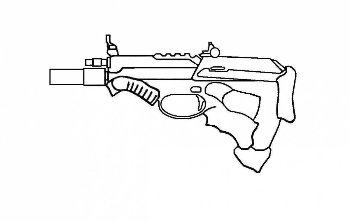 Attractive standoff 2 weapon coloring page