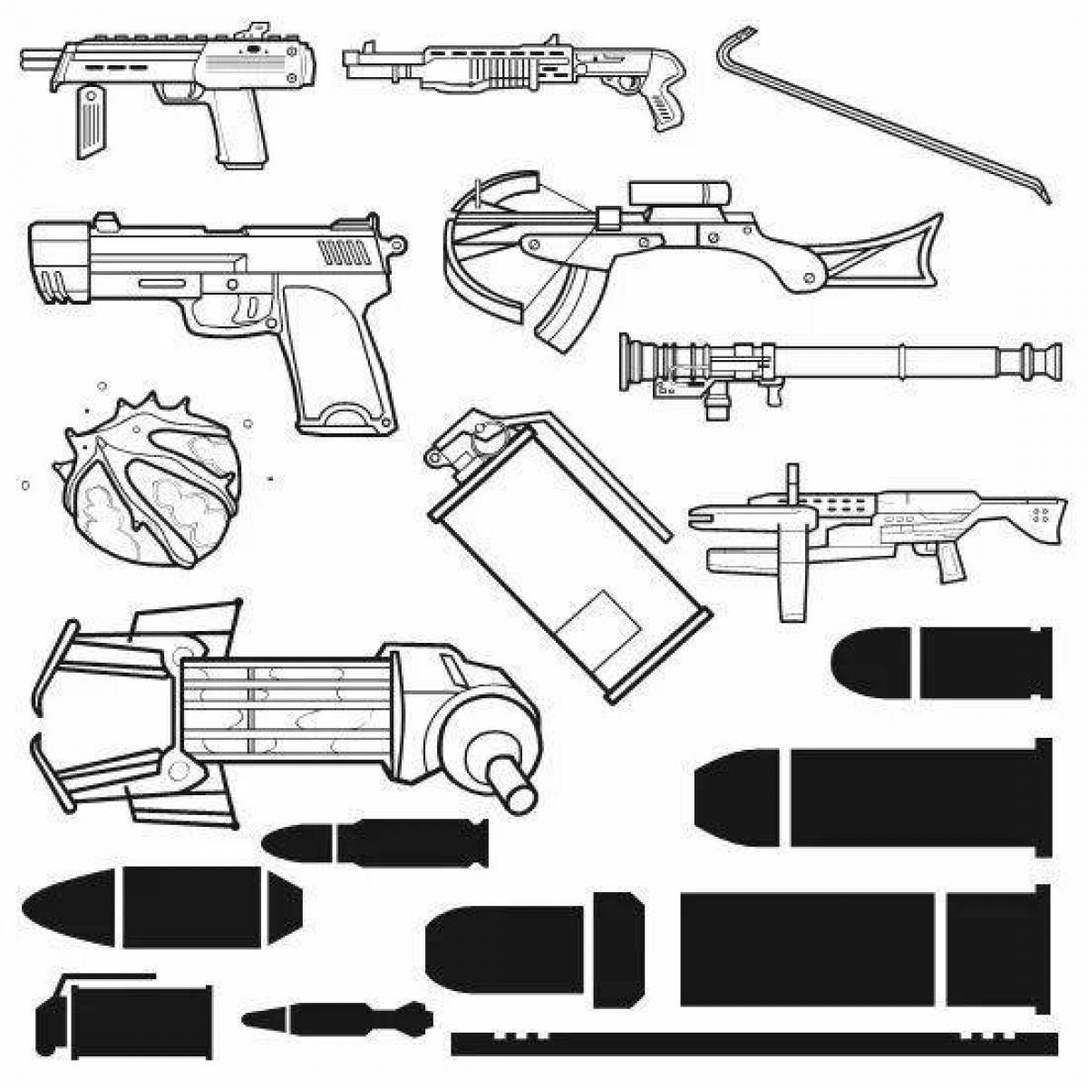 Раскраска «оружие в противостоянии 2»