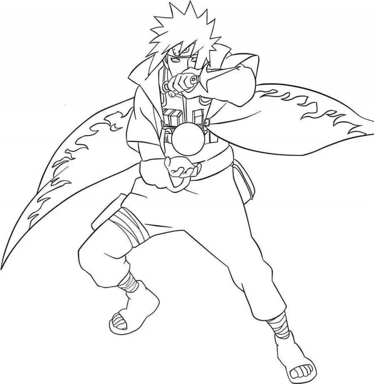 Naruto animated character coloring page