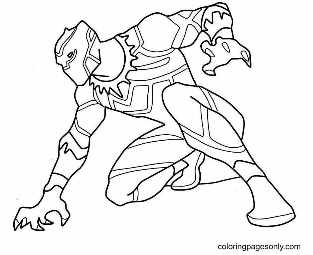 Sublime coloring page black panther superhero