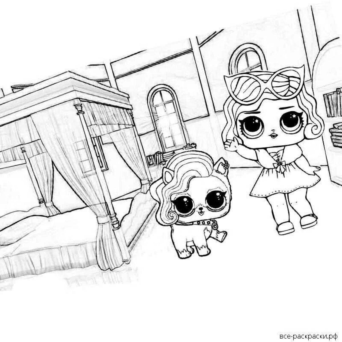 Amazing coloring pages for lol house dolls