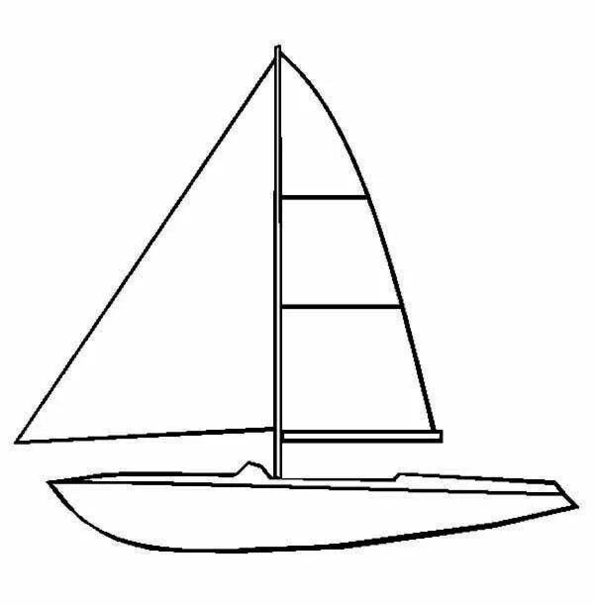 A fun yacht coloring book for kids