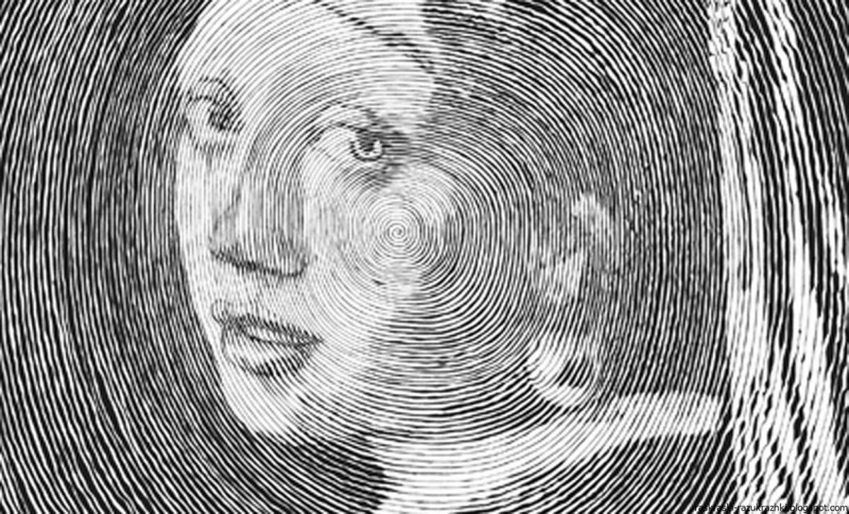 Shaped circular portrait from a photograph
