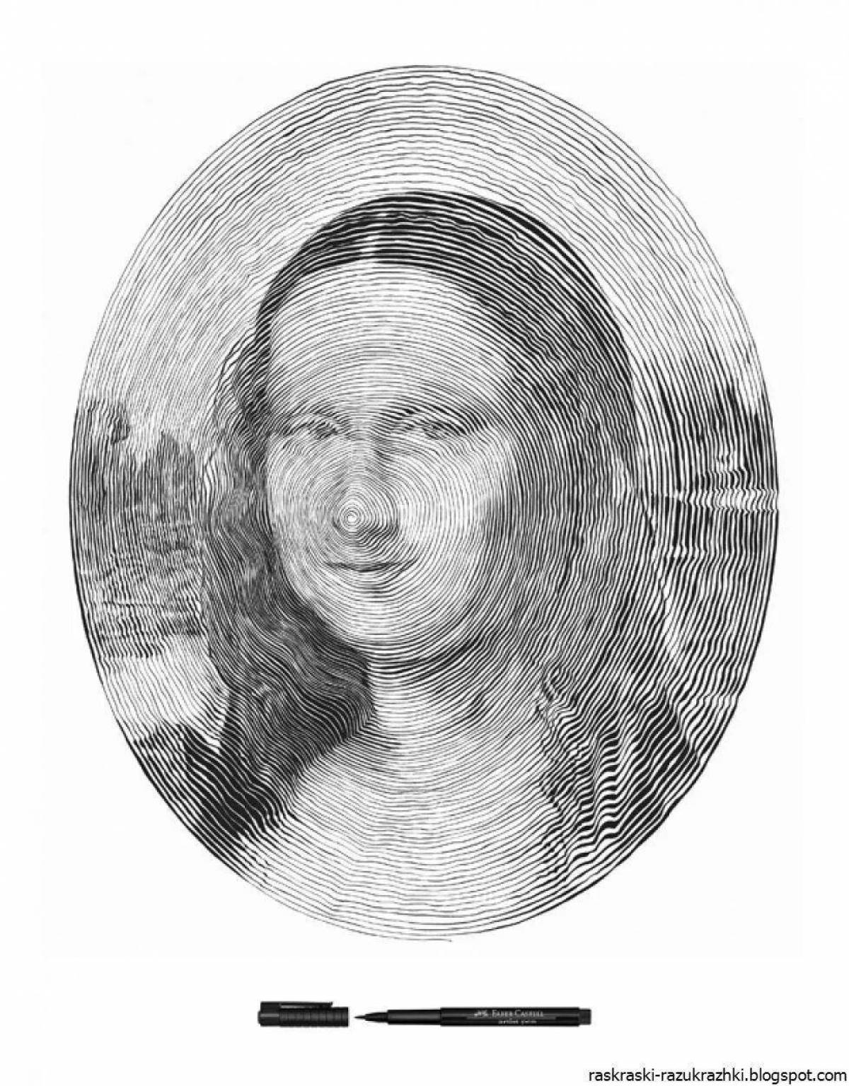 Unique circular portrait from a photograph