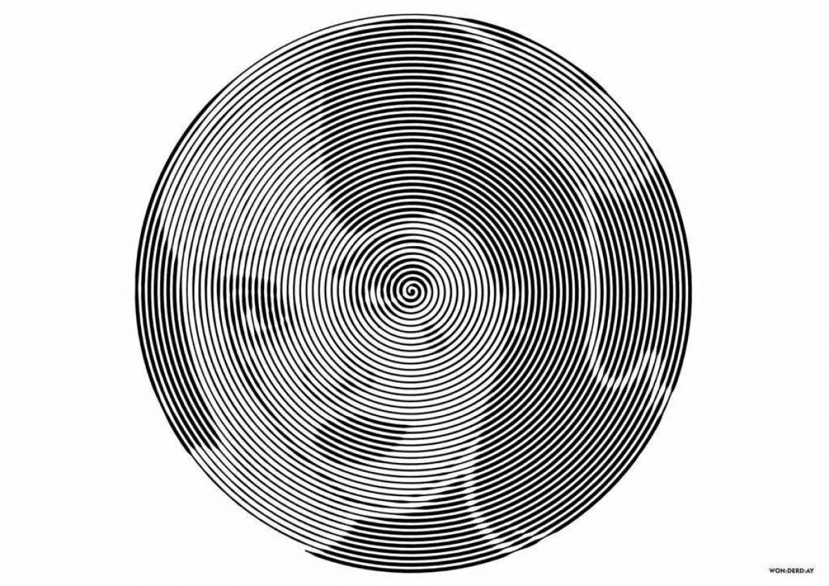 Complex circular portrait from photo